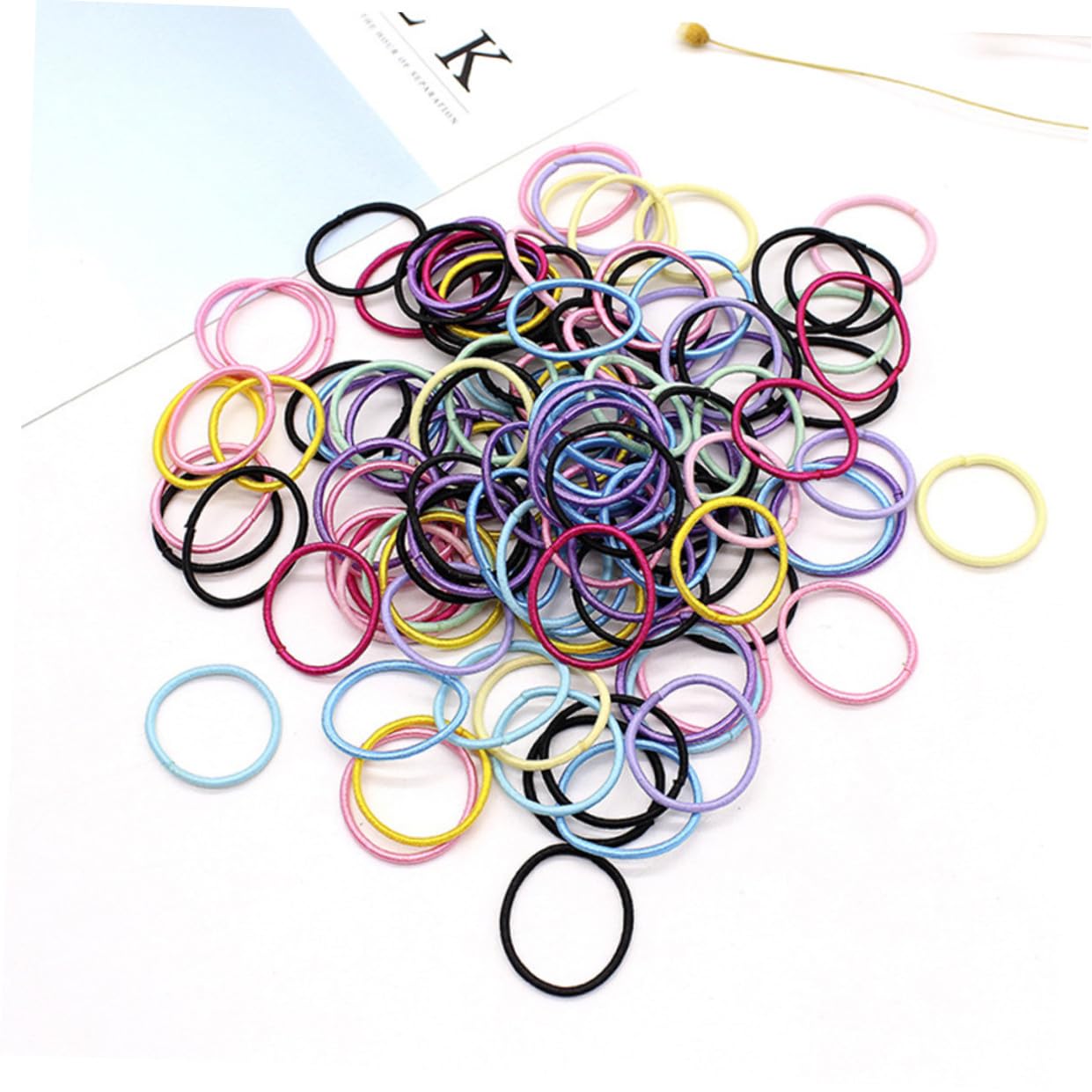 Beaupretty 600piezas Coleteros Elásticos Para Niño Niña Set De Multicolor De Anillos Para Cabello Accesorios Para Peinados Infantiles