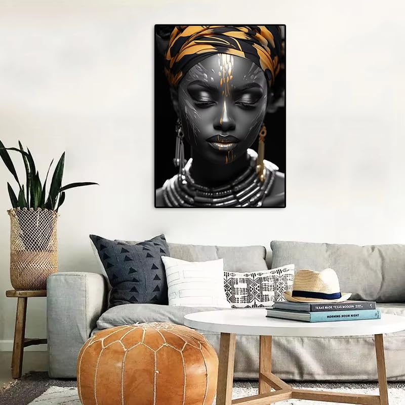 Toile abstraite beige et noire 70x100 cm triptyque sans cadre pour salon