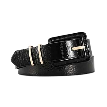 【ARGUE】LONG LONG LETHER BELT/BLACKxGOLD Amazon.com: RISANTRY Women's Black Patent Leather Belt