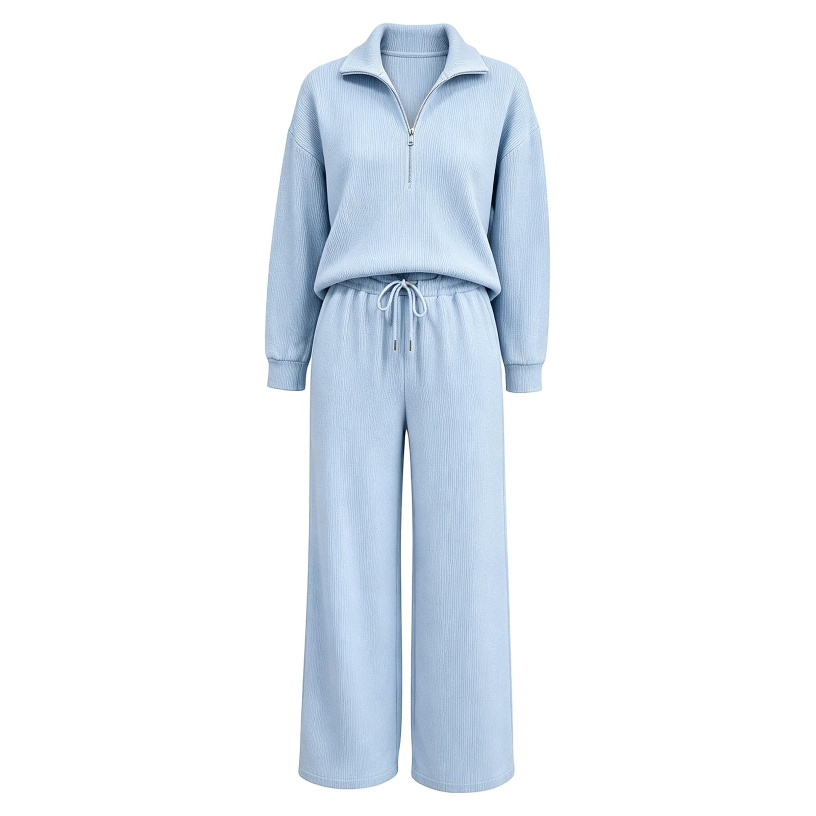 Tuta Palestra Donna 2 Pezzi Completi Palestra Manica Lunga Scollo a V Tuta Sportiva Completo Da Ginnastica Elegante Set Top E Pantaloni a Gamba Larga Tute Per Jogging Fitness Yoga Da Casa Autunno