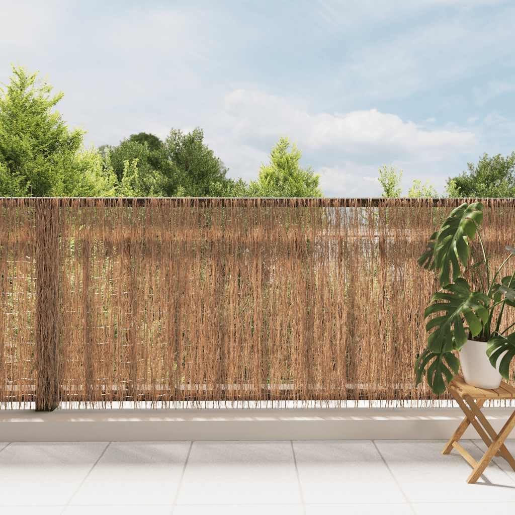 Reisigzaun 400×100 cm, natürliches Zaunelement für Garten und Terrasse, Sichtschutz und Windschutz, robuste Palisade aus Reisig, blickdichte Trennwand für Vorgarten und Balkon