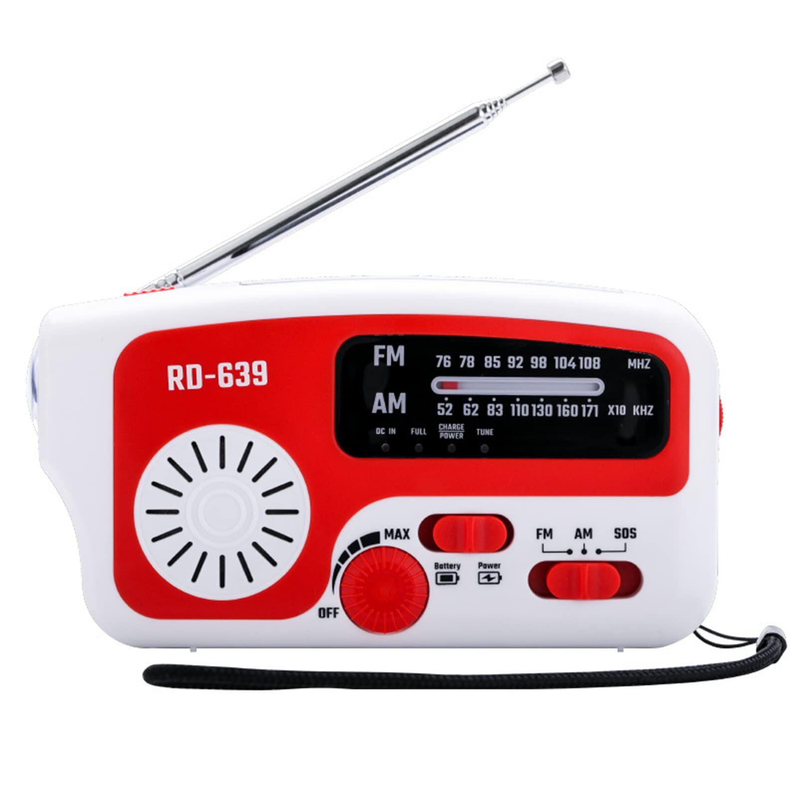 S?oneczne Radio pogodowe - AM/FM Weather Radio Solarna korba r?czna Survival Gear - z wbudowan? bateri? 1200 mAh, powerbankiem i migaj?cym ?wiat?em na zewn?trz, piesze wycieczki, w?dkarstwo i