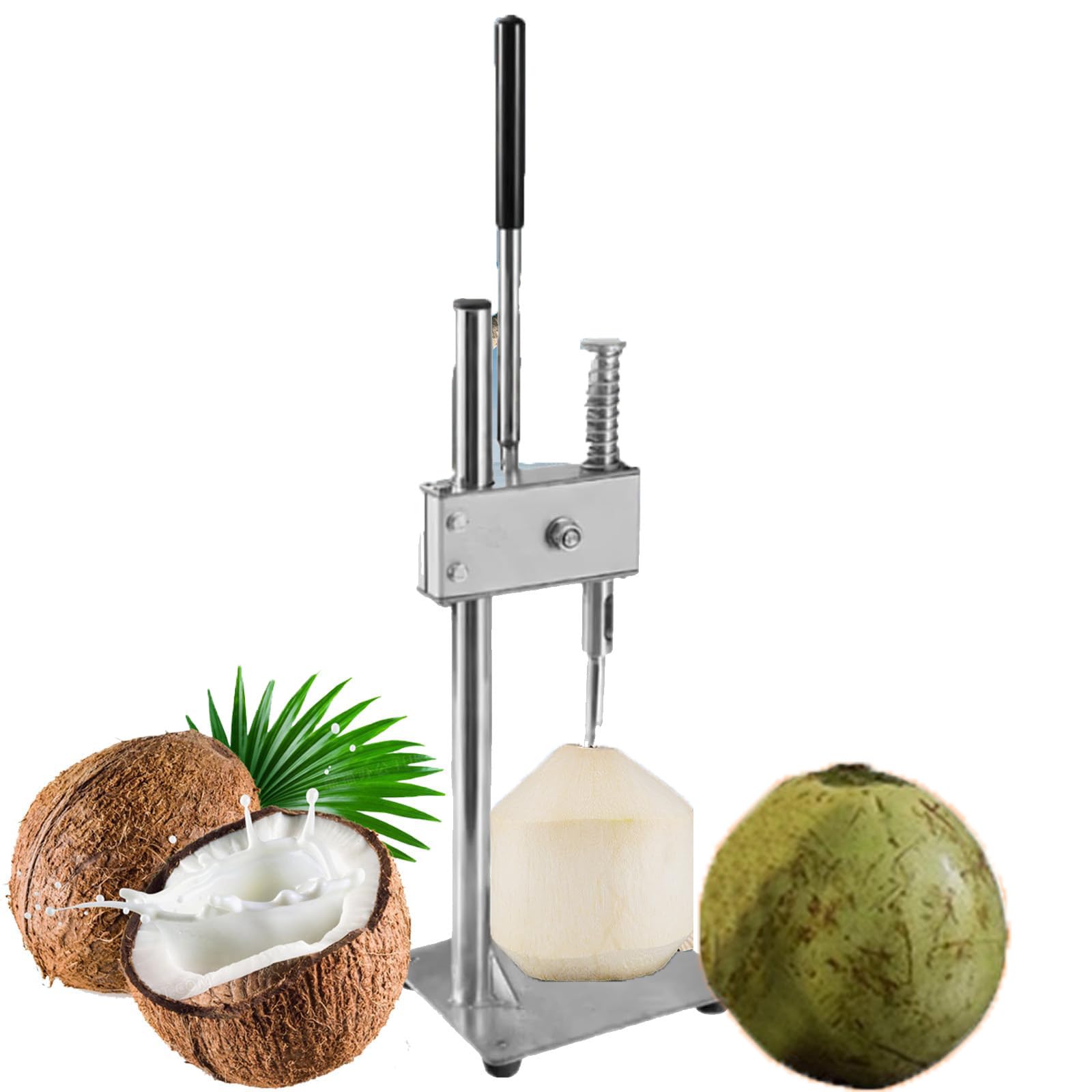 Abridor De Ostras Y Cocos Acero Inoxidable, Juego Herramientas Para Abrir Cocos,Máquina Abridora De Almejas, Abridor De Botellas De Conchas De Ostras, Herramientas Para Mariscos,Opencoconuts-Large