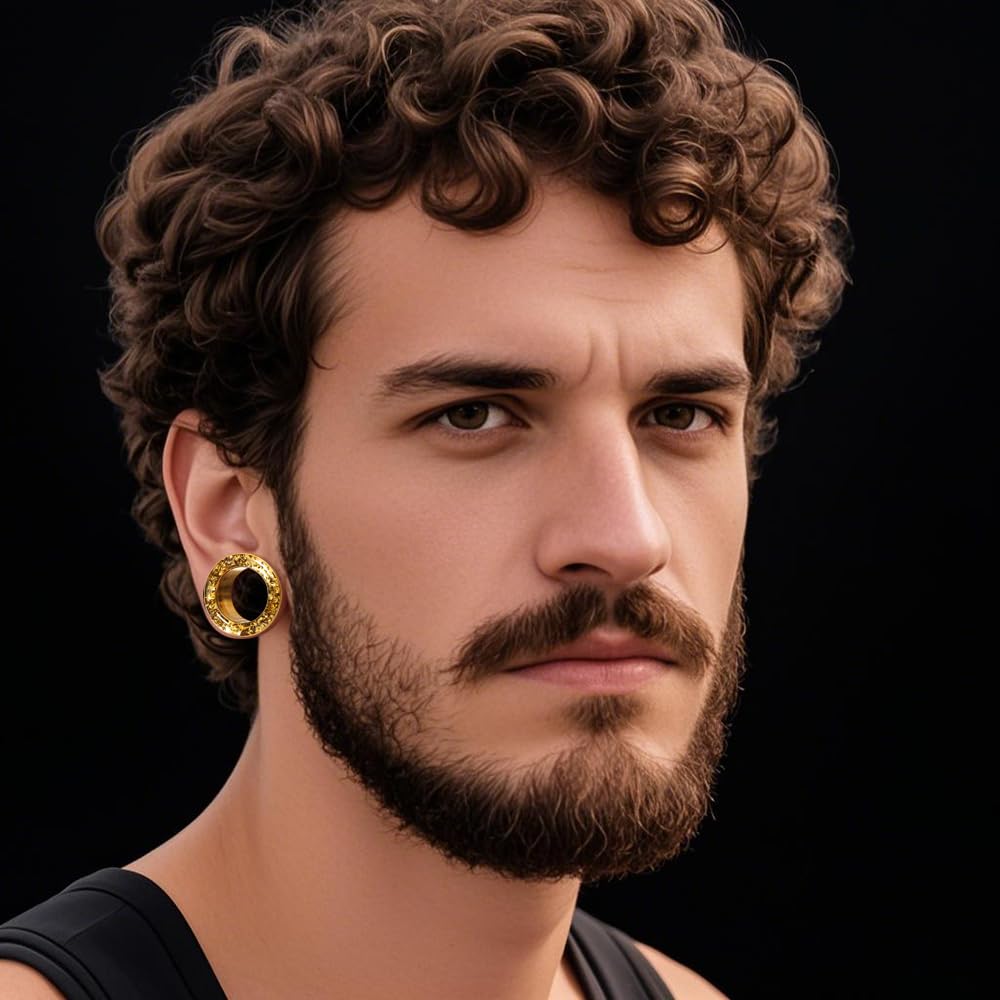 Vankula Ohr Tunnel 1 Paar Double Flared Flesh Plugs Muschelschale Edelstahl für männer damen Ohrpiercing Gestreckte Schmuck 6mm bis 16mm