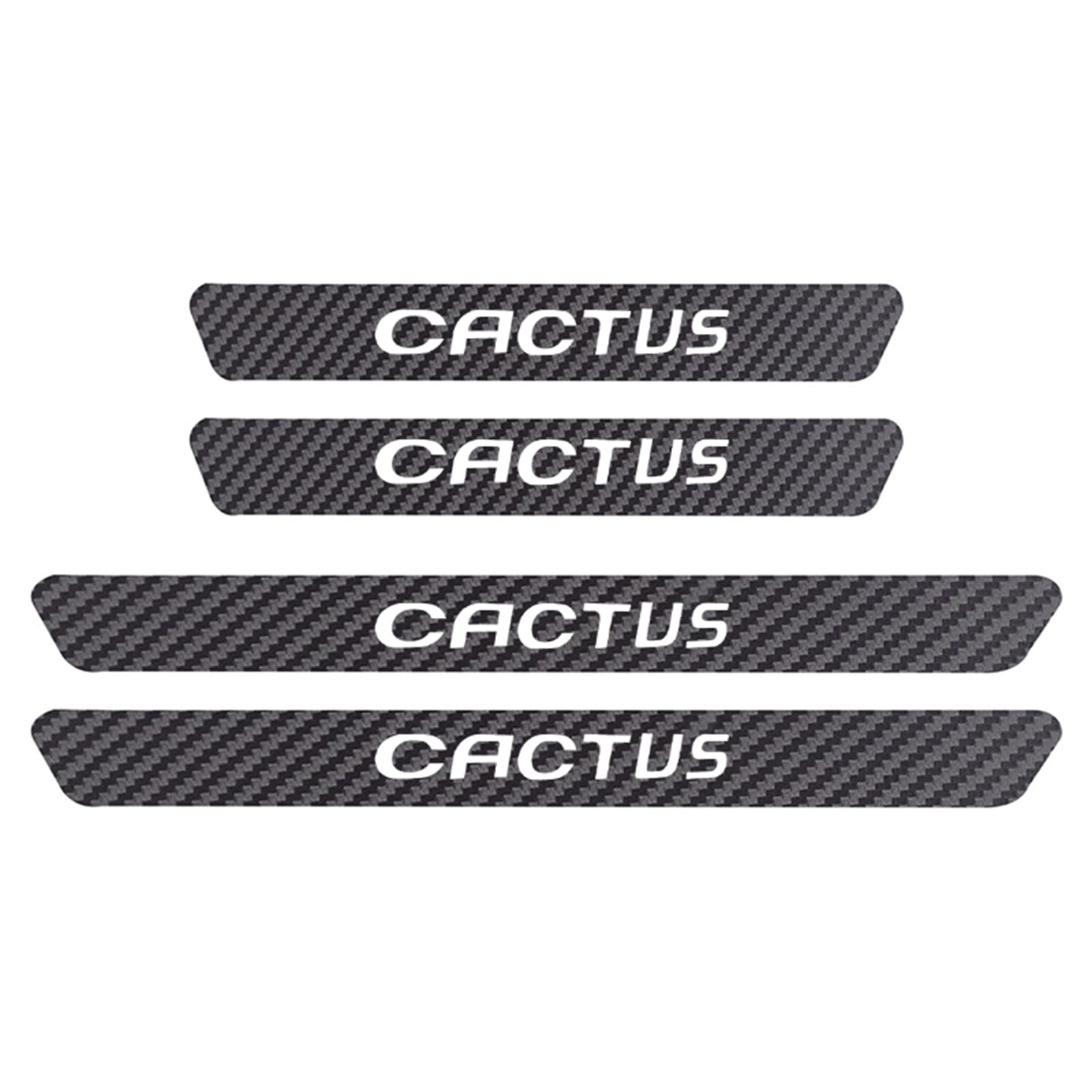 Symilov Cactus 4Pcs Car Door Sill Protector For Citr-Oen C8 C6 C5 C4l C4 C3 C2 C1, Carbon Fiber Auto Accessories Scuff Guard Threshold Cover Pedal Sticker Trim - Non-Slip,