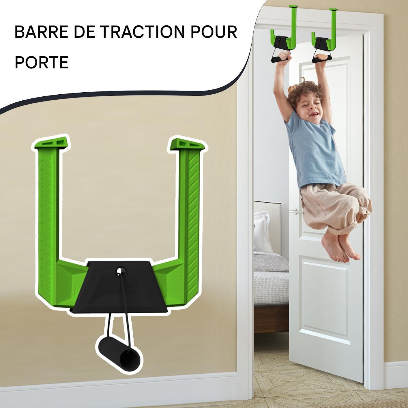 Barre Di Trazione | Barre Di Trazione Della Porta Leggere,Confortevole Senza Foratura Compatta per Cornici Fitness Interni Ufficio Esterno