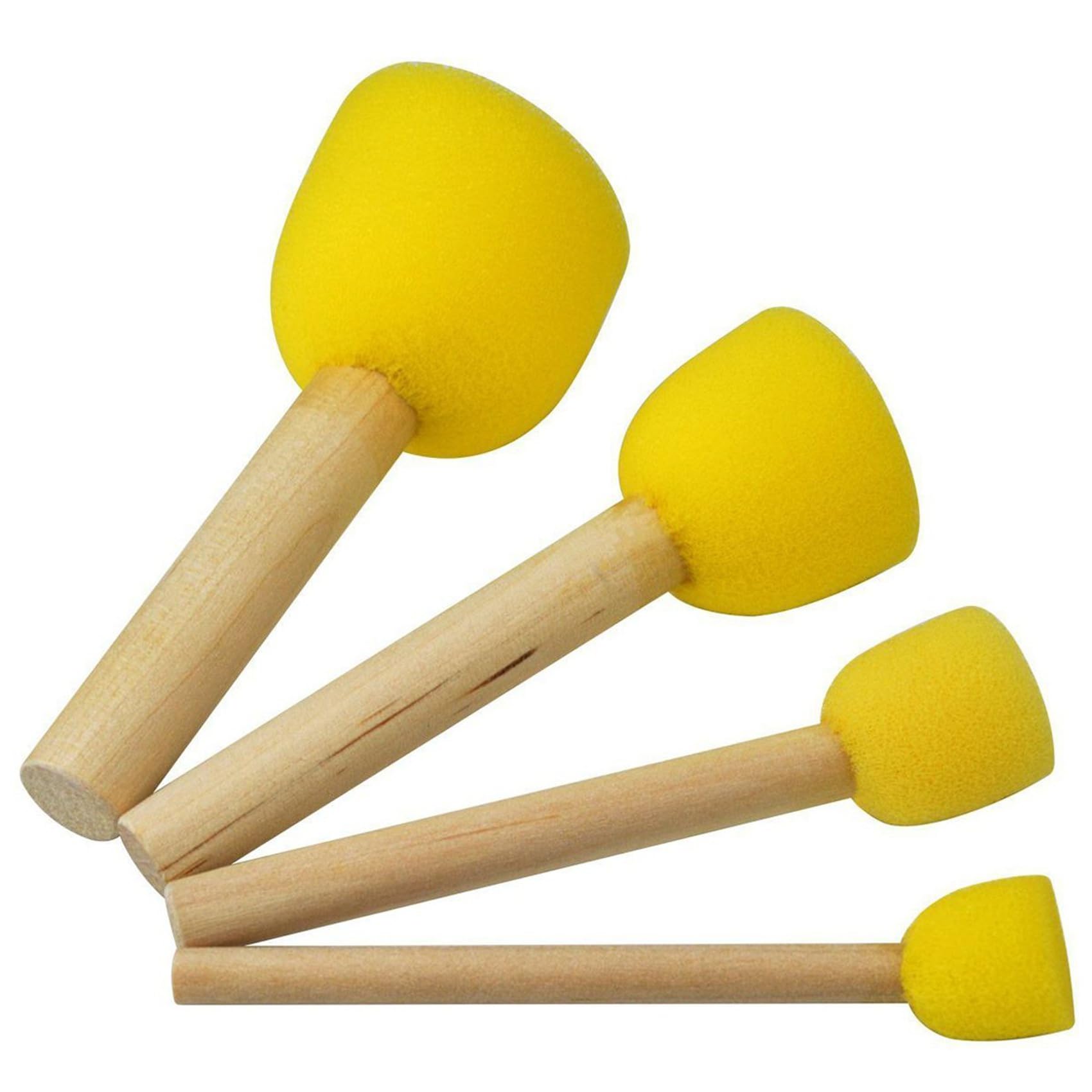 Pinceaux Éponge Ensemble Outils Peinture Bois – Quatre Diamètres