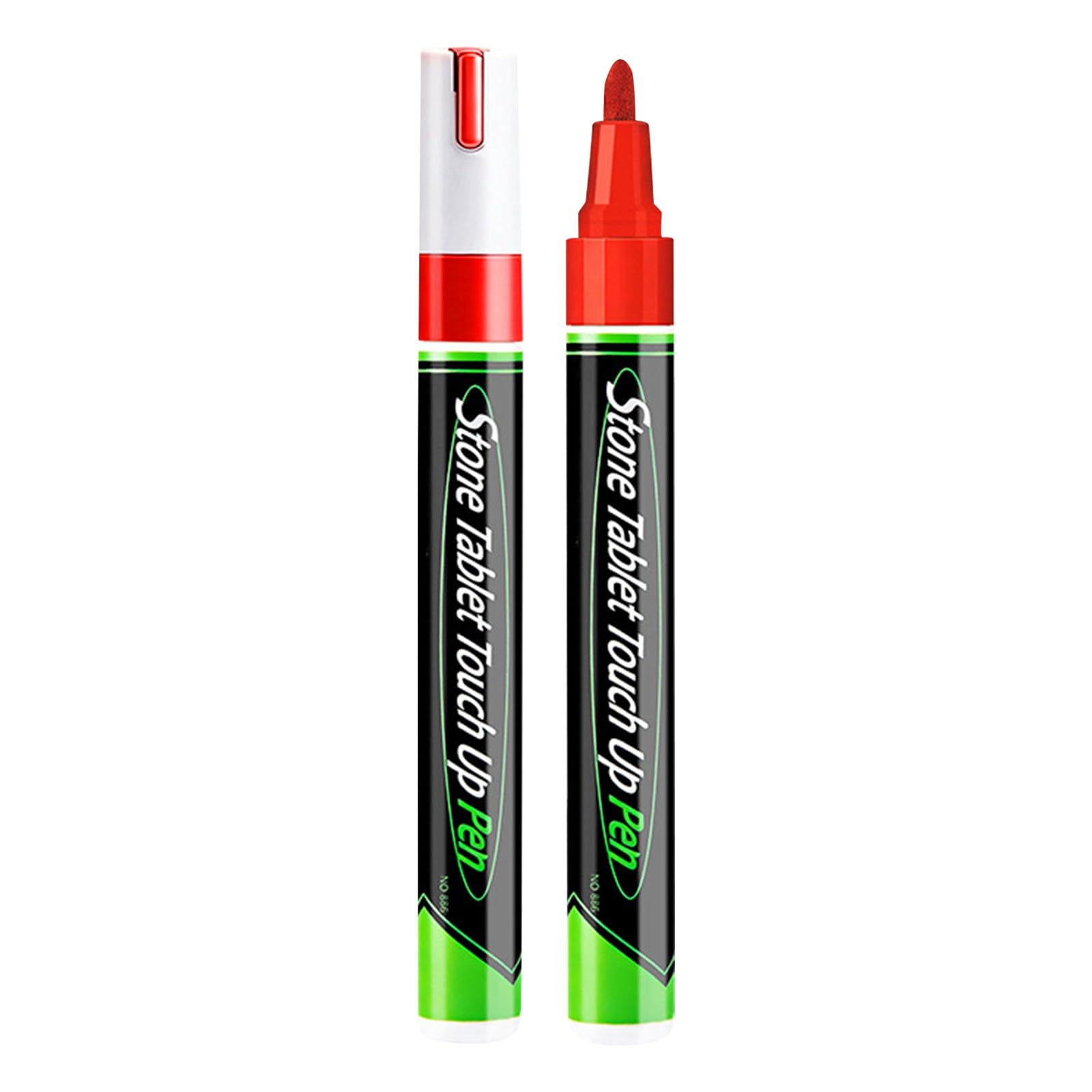 Touch Up Permanent Markers, Gravestone Touch Up Paint Pen, Restoring Faded Grave Inscriptions, Waterproof Oil Based Paint, Metal and Glass for Plastic, Wood, Stone.Multiple Colors Scenes (Red)