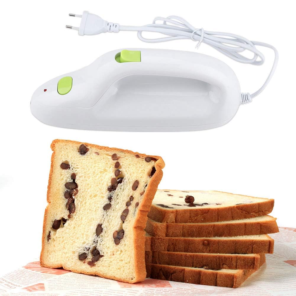Ejoyous Couteau électrique Viande, Couteau à Pain électrique à Viande Congelée avec Moteur Puissant de 110 W et Trancheuse à Viande à Double Interrupteur pour Couper le Fromage