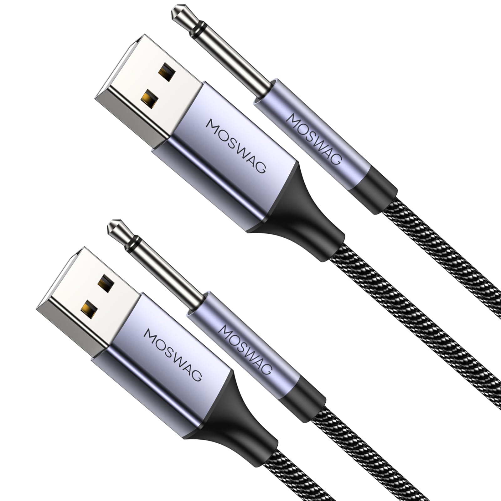 MOSWAG USB Ladekable 2,5mm DC, 2.5mm DC Ladegerät Kabel Für Wiederaufladbare Massagespielzeuge (2 Pack)