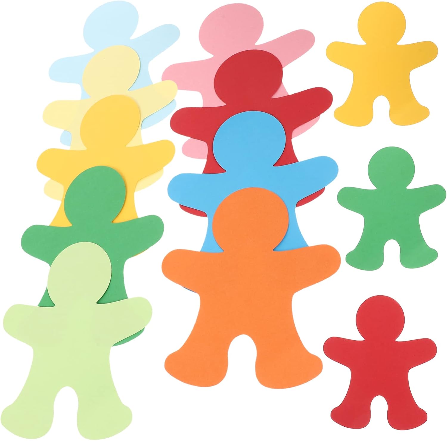 Sewroro 72pcs Cut Out People Die Cut Cut Out Shapes Child Shape Paper