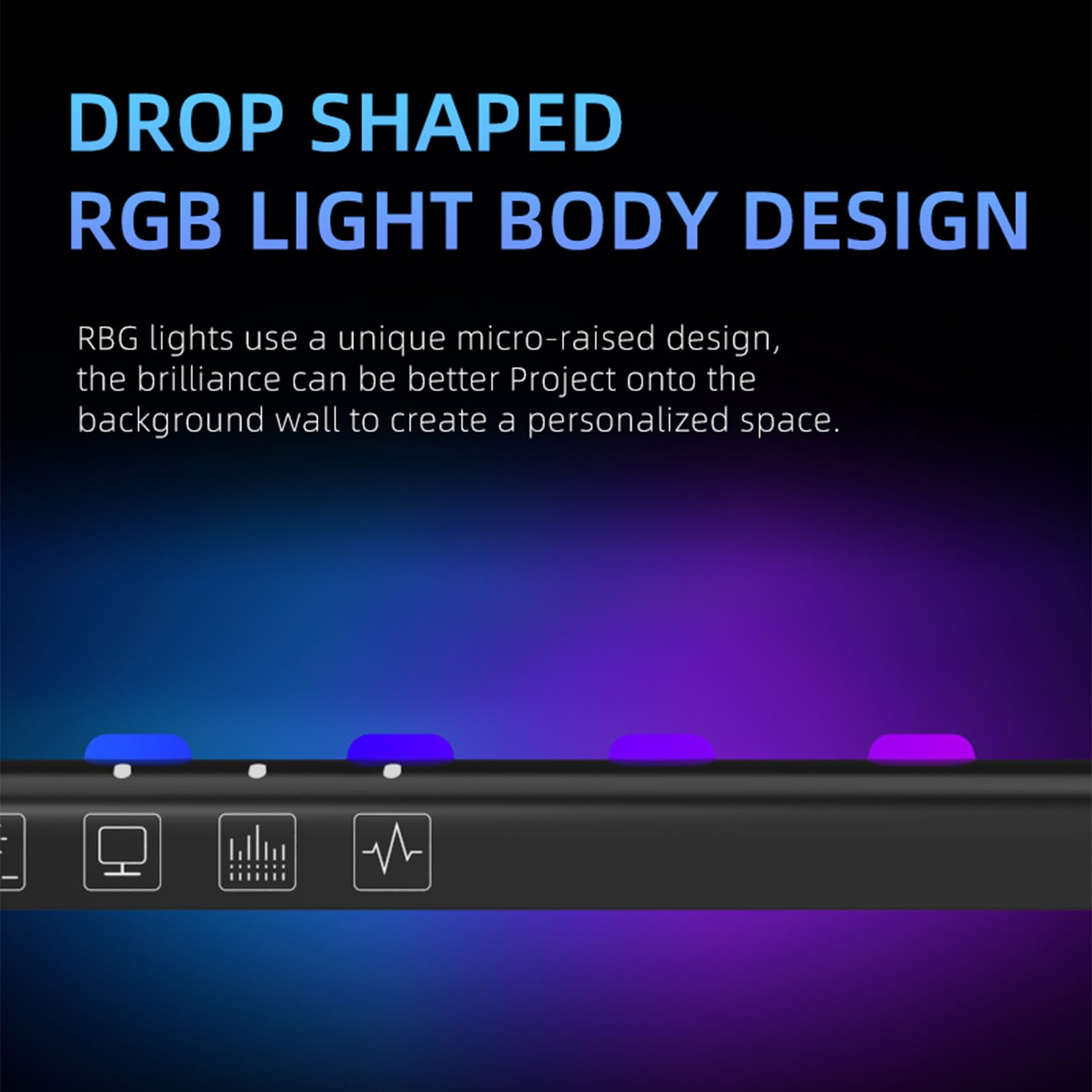 Barra Luminosa per Monitor, Lampada per Monitor per Computer RGB per la Cura degli Occhi, Touch Control 2 in 1 Lampada da Scrivania per Monitor a Doppia Luce Senza Abbagliamento