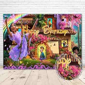 Colorwonder Encanto Party Decorations For Girls 7x5 Flower Magical Casita Castle Encanto Backdrop Happy 1st Birthday Vinyl Butterfly Encanto Background Party Decorations Electronics Amazon Com