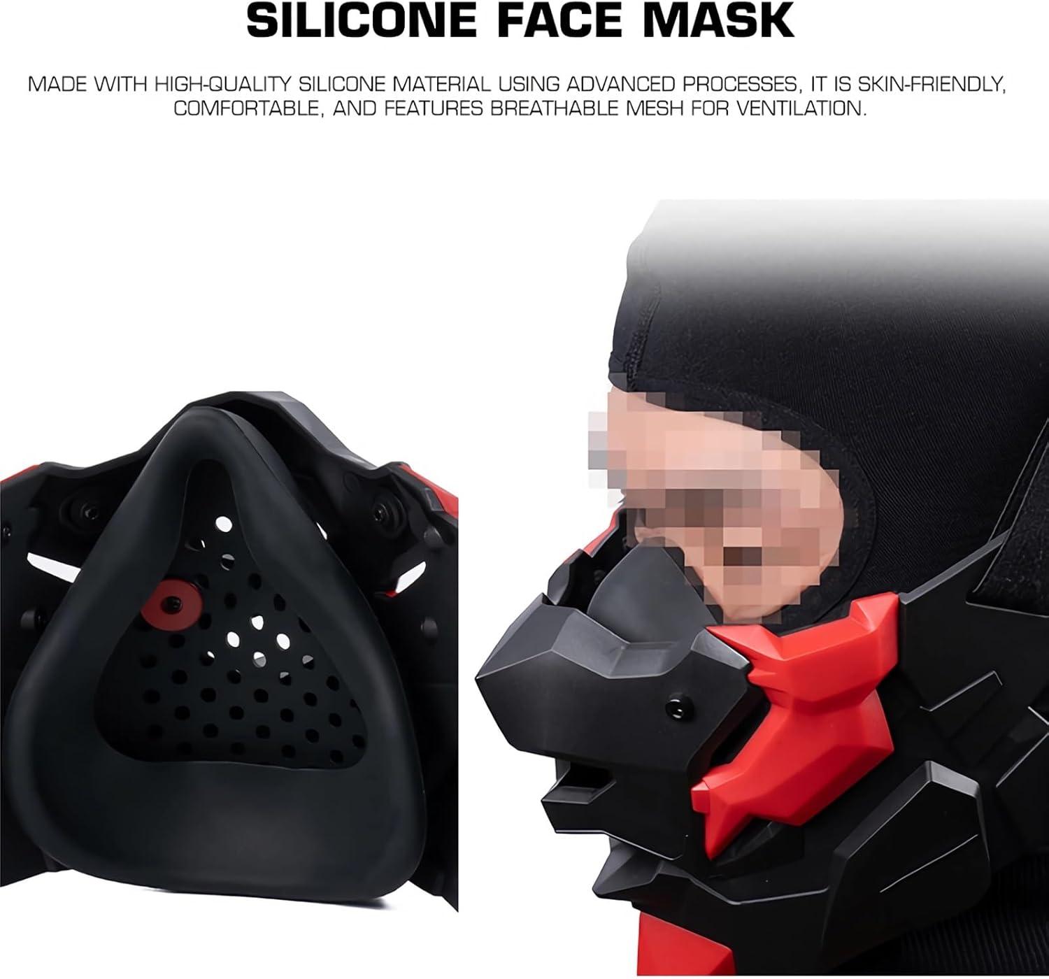 Airsoft Half Face Masks Tactical Face Protection Mesh Mask for Men/Women Halloween Paintball CS Hunting