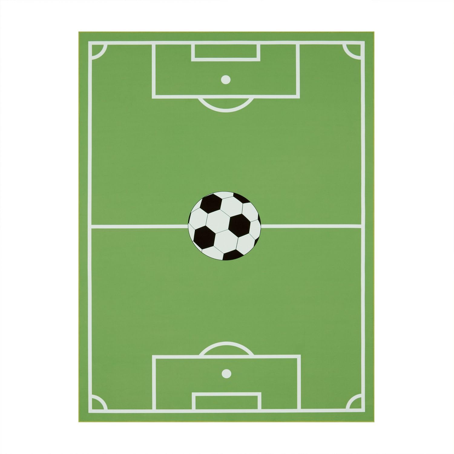 TT Home Tappeto da gioco per la cameretta dei bambini con design del gioco del calcio, in verde, Dimensione:80x150 cm