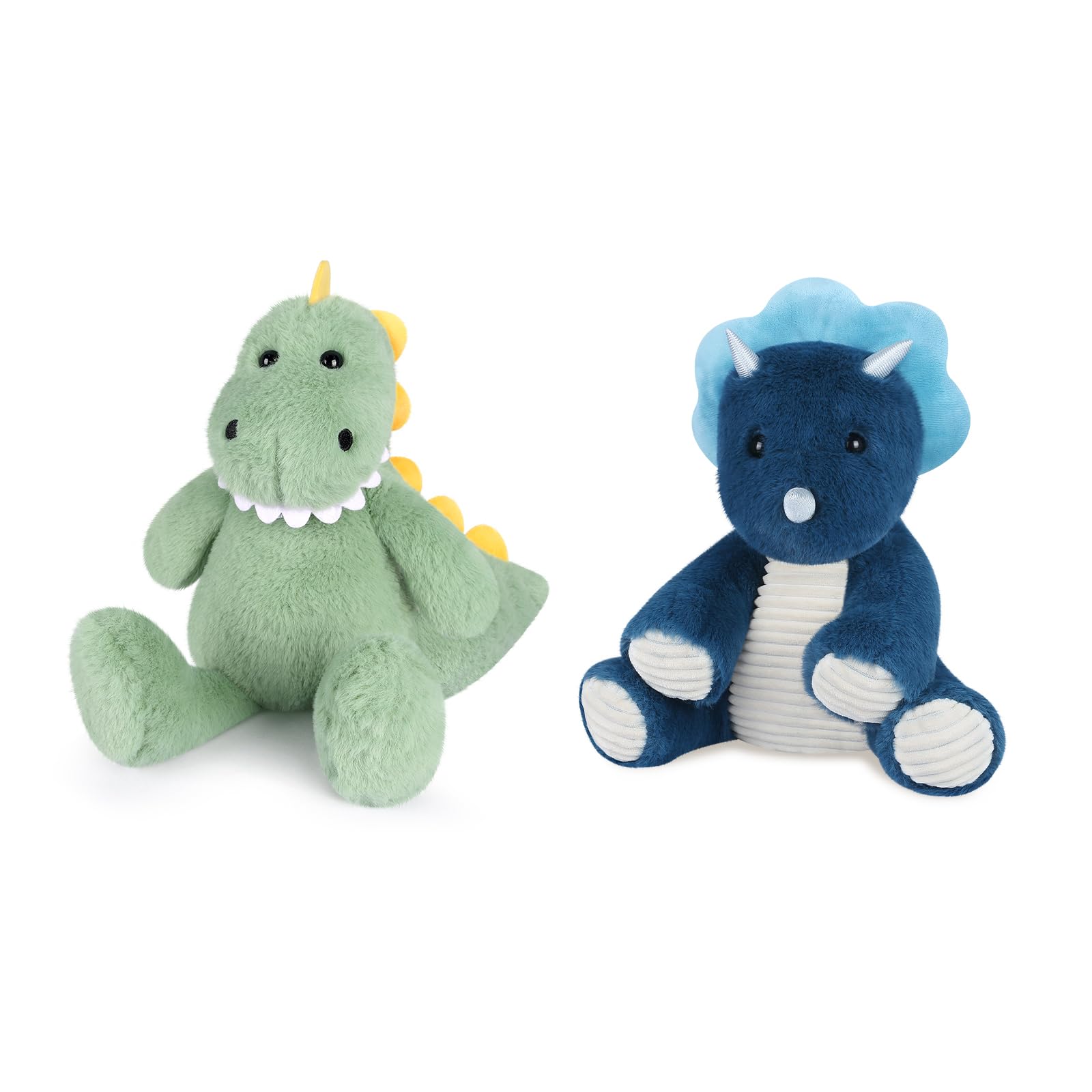 Microwavable Coolable Triceratops Dinosaur Stuffed Animals Heated Stuffed Animal Heating Pads for Soothing Relaxation Navy Blue Dino Plush