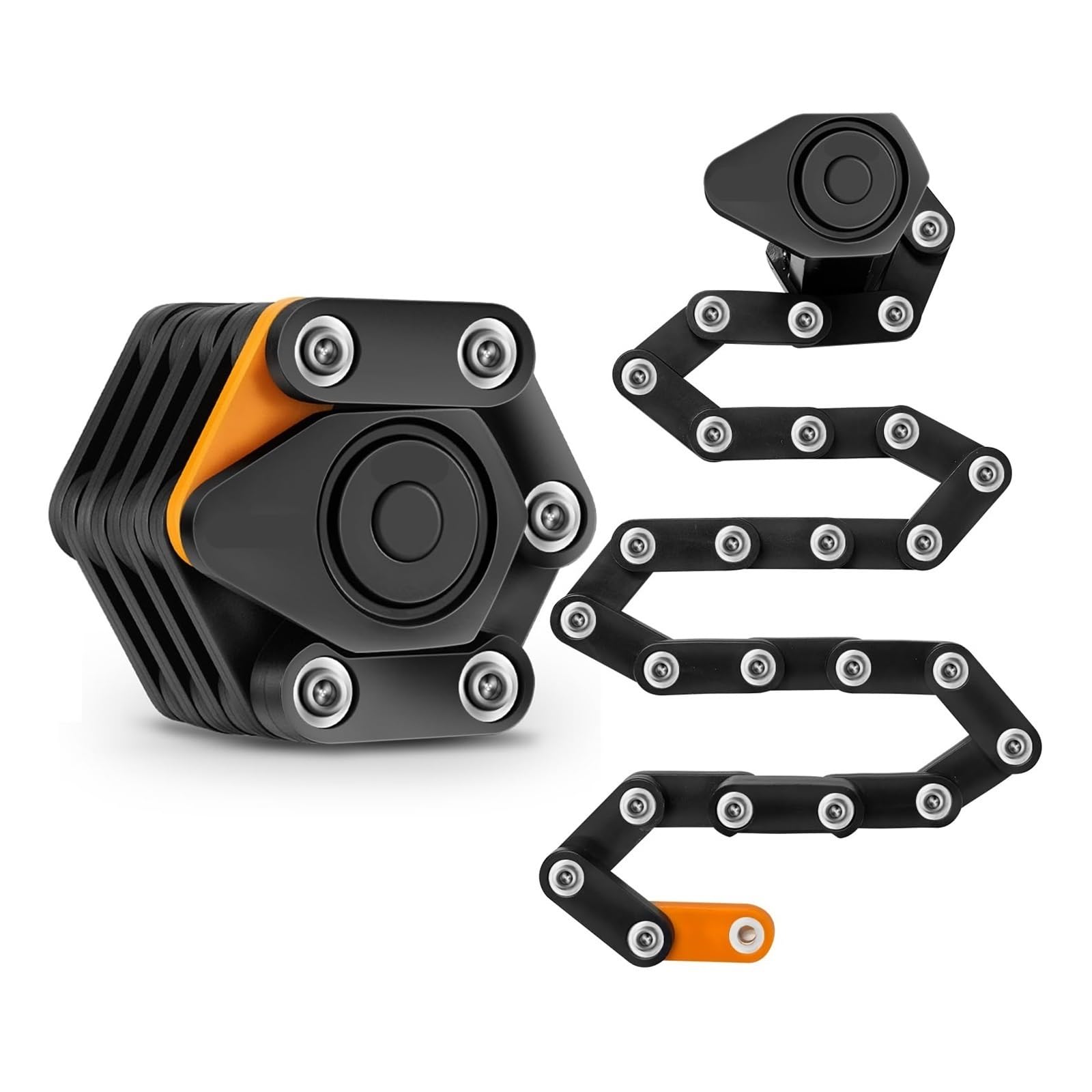 Lucchetto Monopattino Elettrico Pieghevole Lucchetto Bici Combinazione Antifurto Alta Sicurezza Catena per Bicicletta Elettrica Moto Serratura a 4 Cifre con Supporto