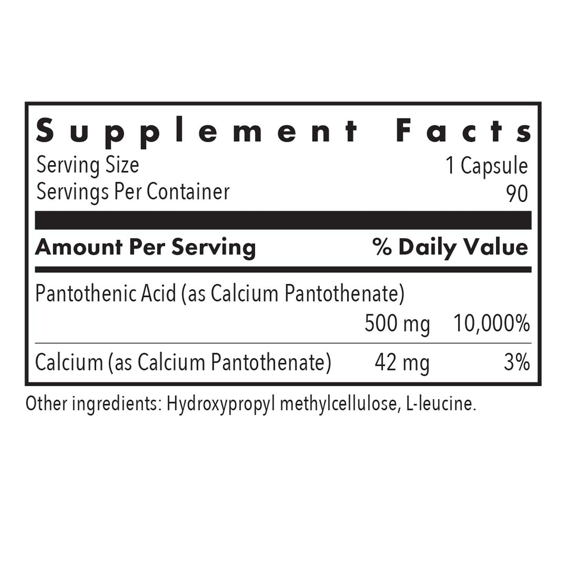ARG Pantothenic Acid 500 mg Vitamin B5, Metabolic, 90 Count — Amazon image 3