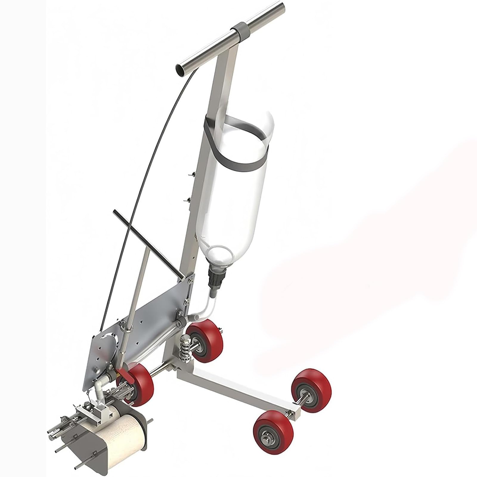 GTHTUHFD Adjustable Hand Push Road Marking Machine, Cold Paint Line Striper For Basketball Courts, Parking Lots, Outdoor Sports