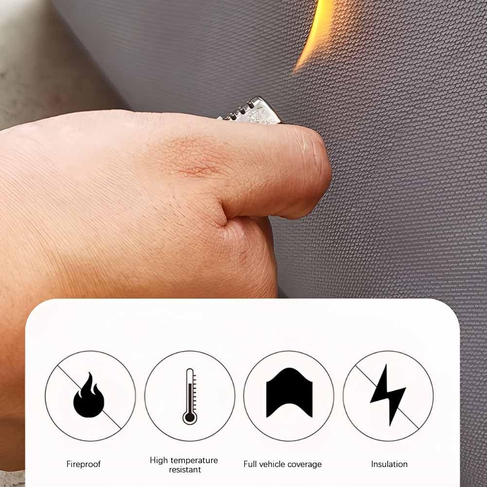 Emergency Fire Blanket for Car, Large Fiberglass Fire Suppression Blanket, Survival Safety for Cars, Camping & Grilling(8x10 m/26.2x32.8 ft)