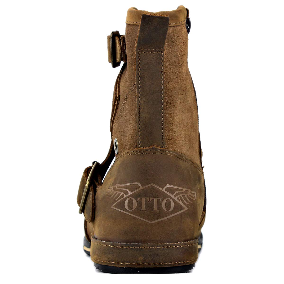 osstone Moto Botte Hommes Rivet Boot Bottes Vintage Cheville Hiver Boot Casual Cowboy Chaussures OZ-5008-1