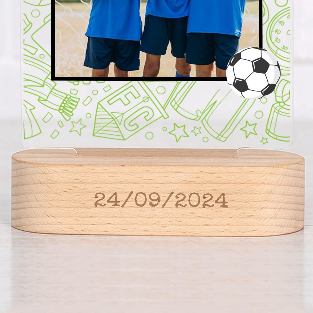 Wanapix | Trofeo Personalizzabile con Nome e Foto | Targa Personalizzata | Plexiglass | Base in Legno Naturale