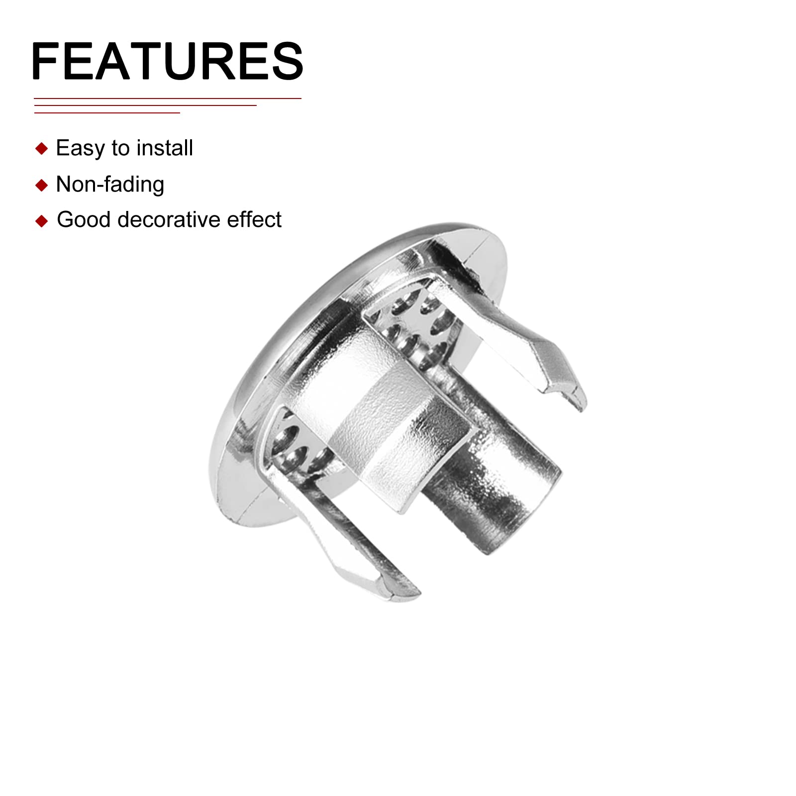 DTGN 30x16mm(DxT) Sink Overflow Cover, 12Pack, Good for Bathroom Kitchen Sink - Image 3
