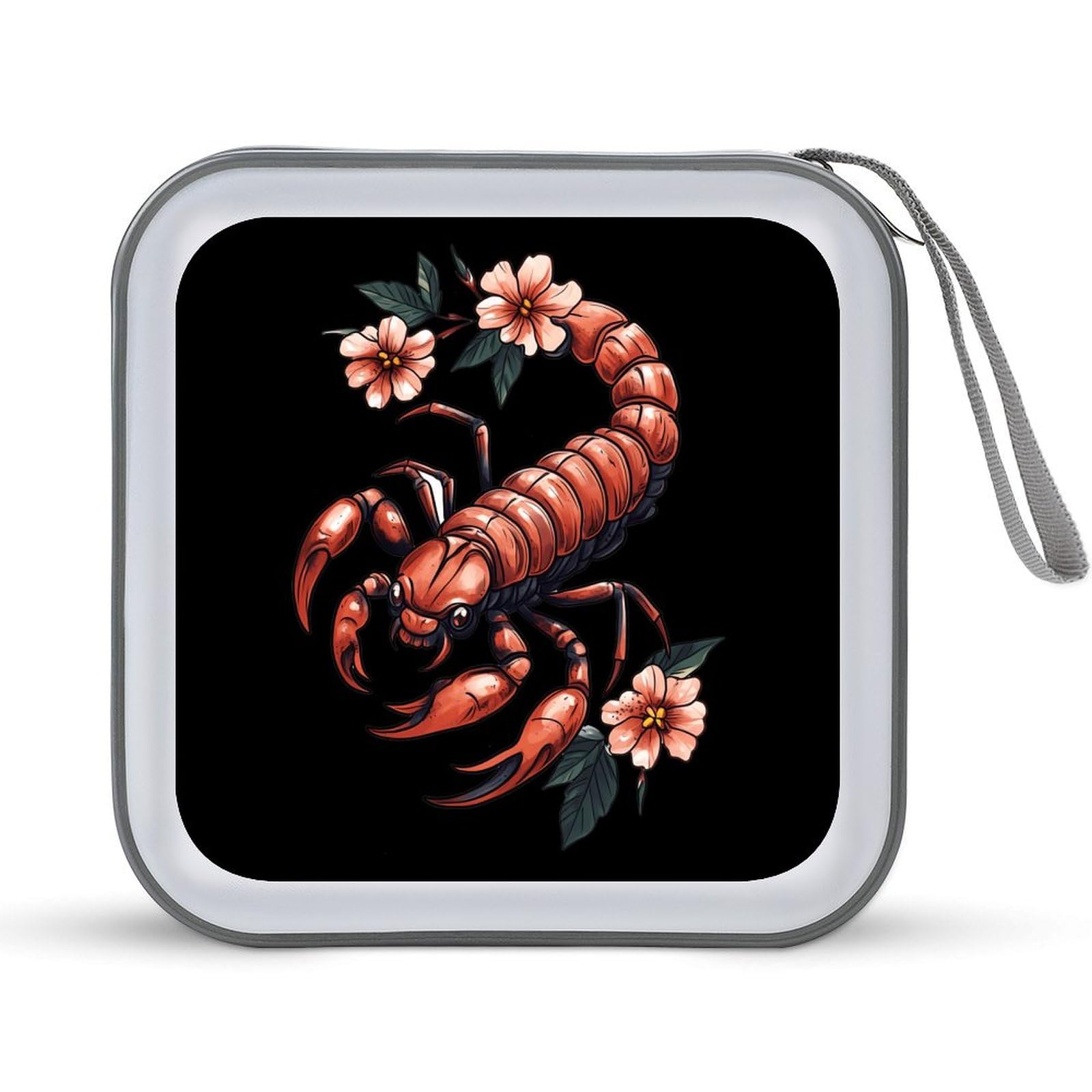 Tattoo Scorpion CD Case Portable DVD Holder Storage Organizer for Home Travel