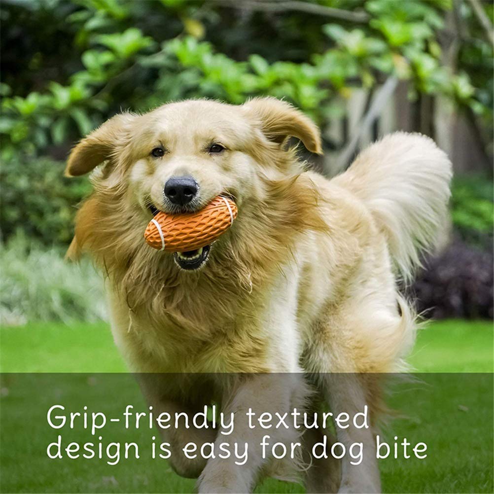 MU Dauerhafter Quietschender Gummikugel Für Hunde Beißringe Stress Relief Interaktiv Nontoxisches Bouncy Pet Kau Spielzeug Floatables Spiel,Groß,Groß