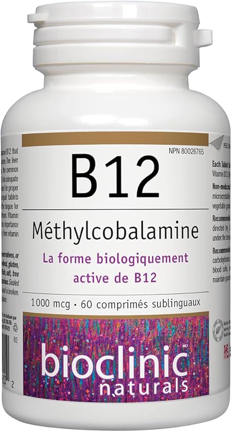 Bioclinic Naturals - B12 Metilcobalamina 1000 mcg 60 pastillas miniatura 2