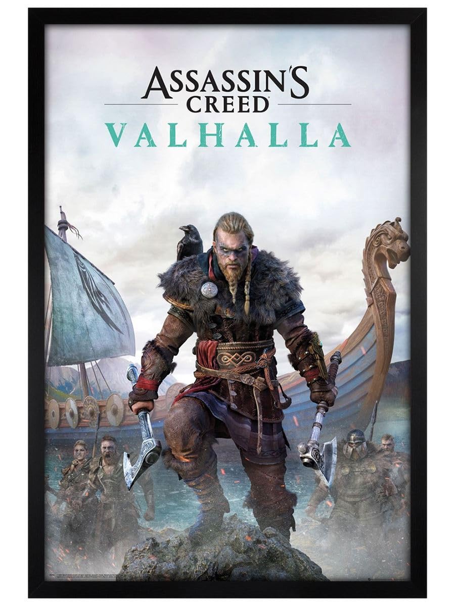 Grindstore Assassin's Creed Valhalla Standard Edition Maxi Poster 61x91.5cm - Black Wooden Framed