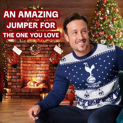 Tottenham Hotspur F.C. Christmas Sweater Men Teenagers Crew Neck Long Sleeve Festive Knit Sweater M-3XL Mens Gifts4