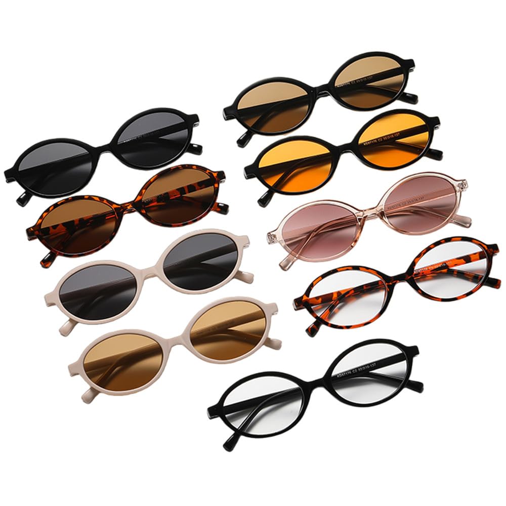 Okulary przeciwsłoneczne w stylu vintage z owalną oprawką, modne okulary przeciwsłoneczne w stylu retro, okulary przeciwsłoneczne UV400, damskie, gogle