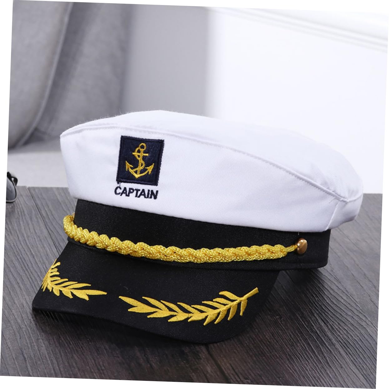 Cappello da Capitano Bianco 20 Pezzi, in Cotone e Plastico, per Cosplay e Giochi di Ruolo, Semplice e Affascinante, Non Sbiadisce Facilmente
