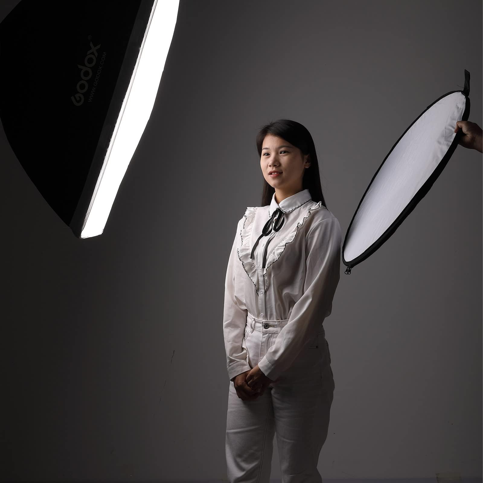 GODOX Riflettori pieghevoli per fotografia con custodia per il trasporto set per fotografia riflettore, diffusore di luce per studio (5in1 80cm)