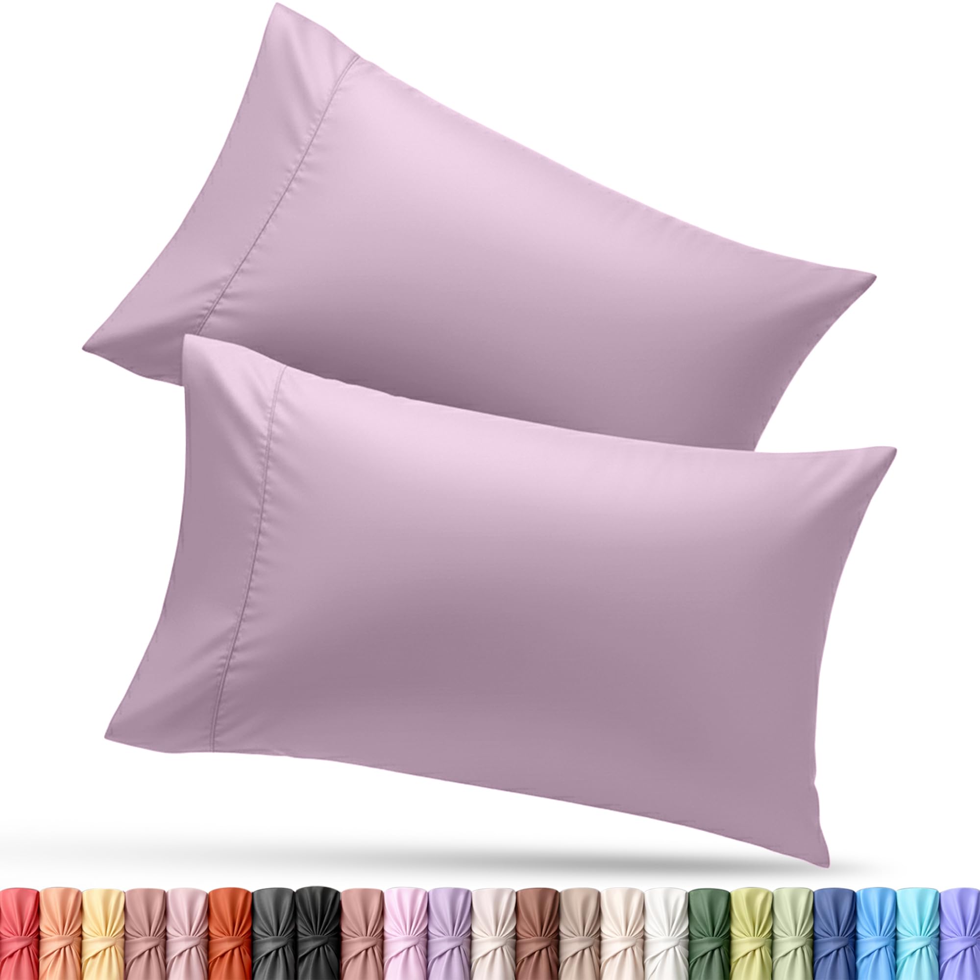 Utopia Bedding King Pillow Cases - 2 Pack - Envelope Closure - Soft Brushed Microfiber Fabric - Shrinkage and Fade Resistant Pillow Covers 20 X 40 Inches (King, Lavender) โ image 1