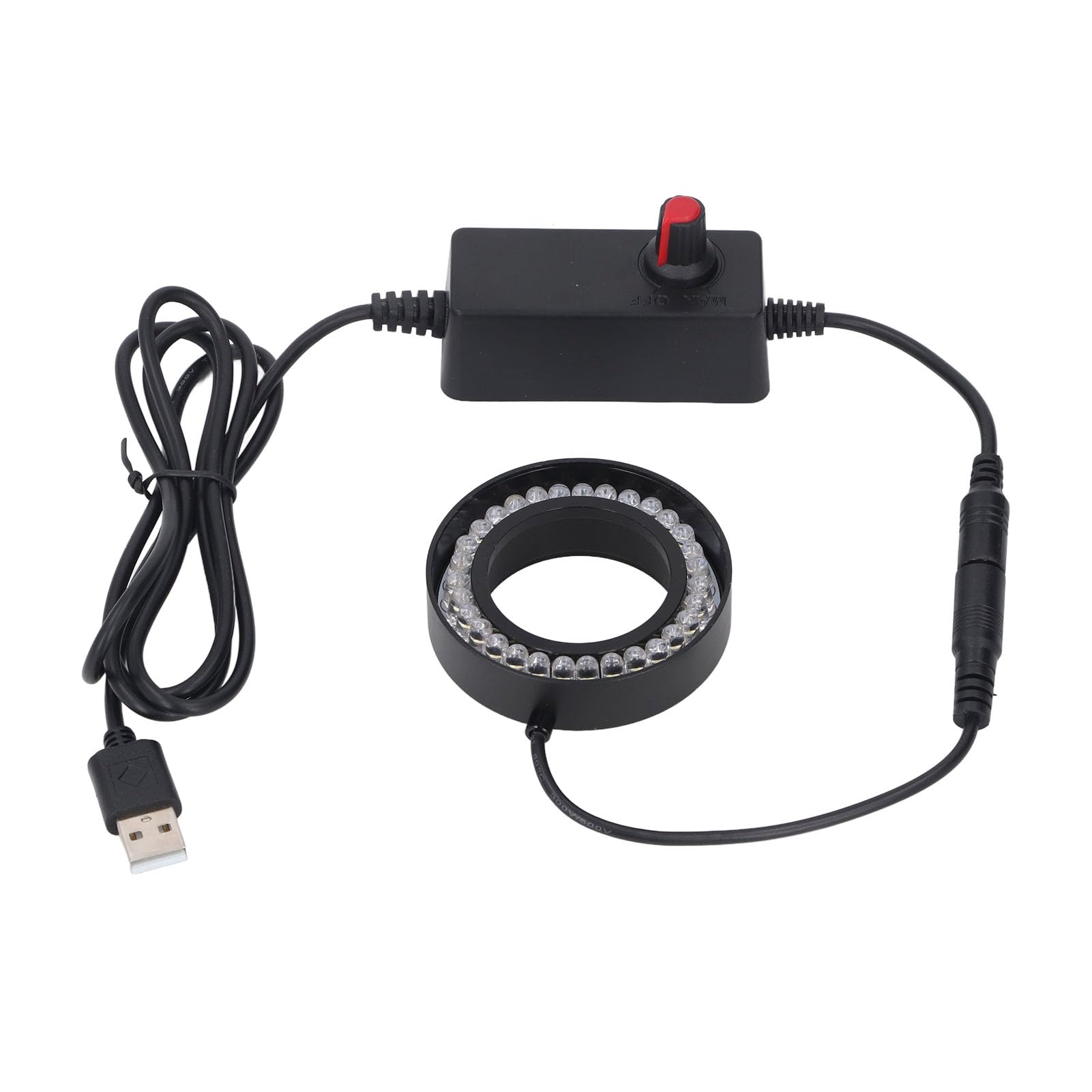 Anneau lumineux LED USB Luminosité réglable, 31 LED USB anneau lumineux microscope pour croscope stéréo, avec compatibilité transparente, pratique pour diverses applications