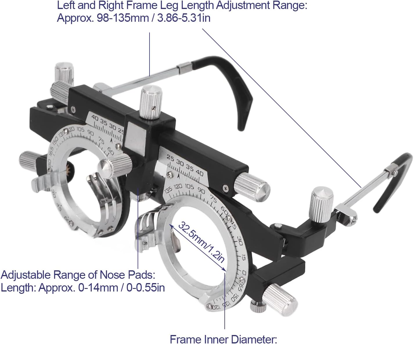 Optometry Optician,Optical Optic Trial Lens Frame,PD 4880mm Fully Adjustable Trial Frame