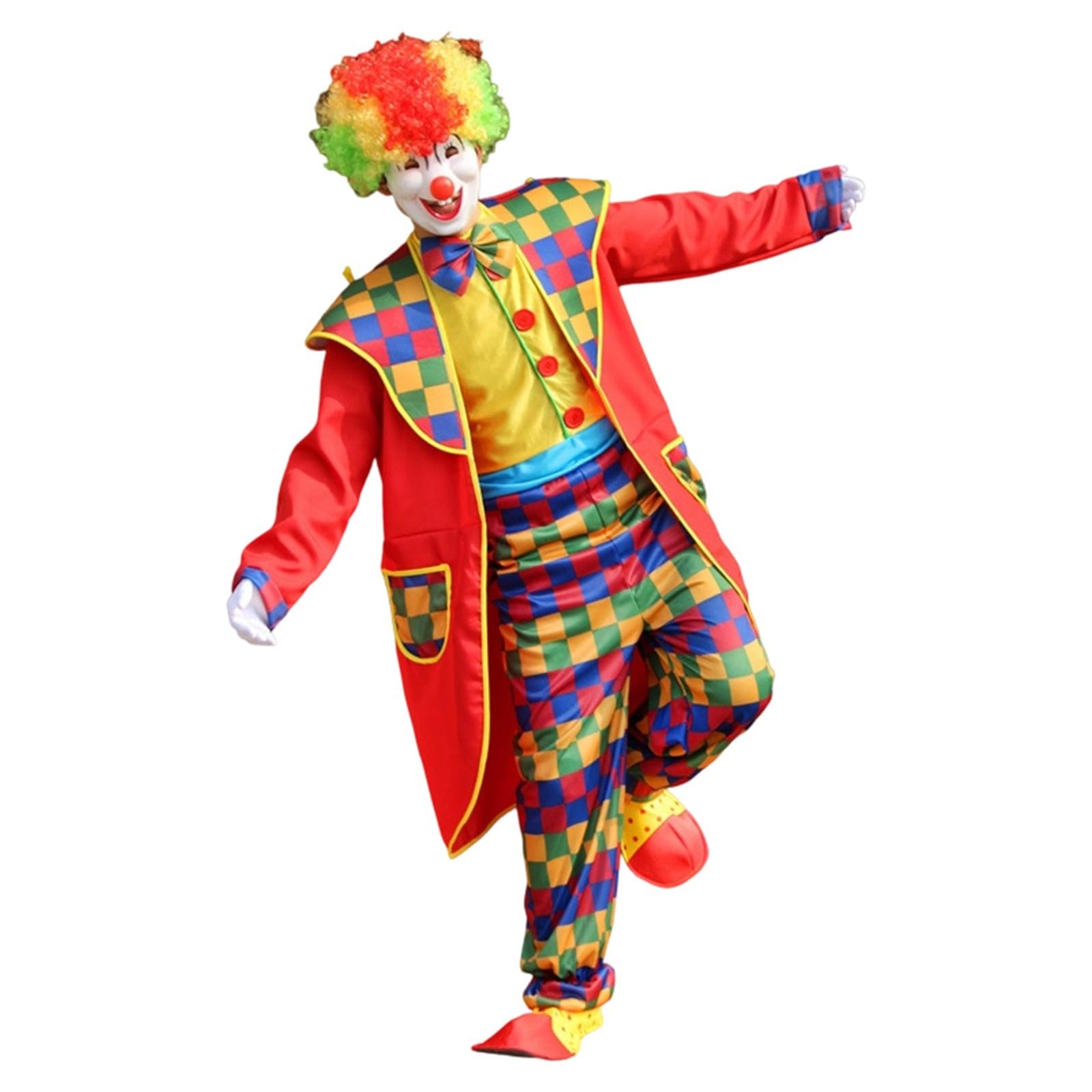 Adult Clown Circus Costume Party Fancy Dress Outfit Party Fashion - Clown Costume Unisex Adult Circus Children's Parties 2026 Carnival Theme Parties Adult Costume for Stage Performance Unisex