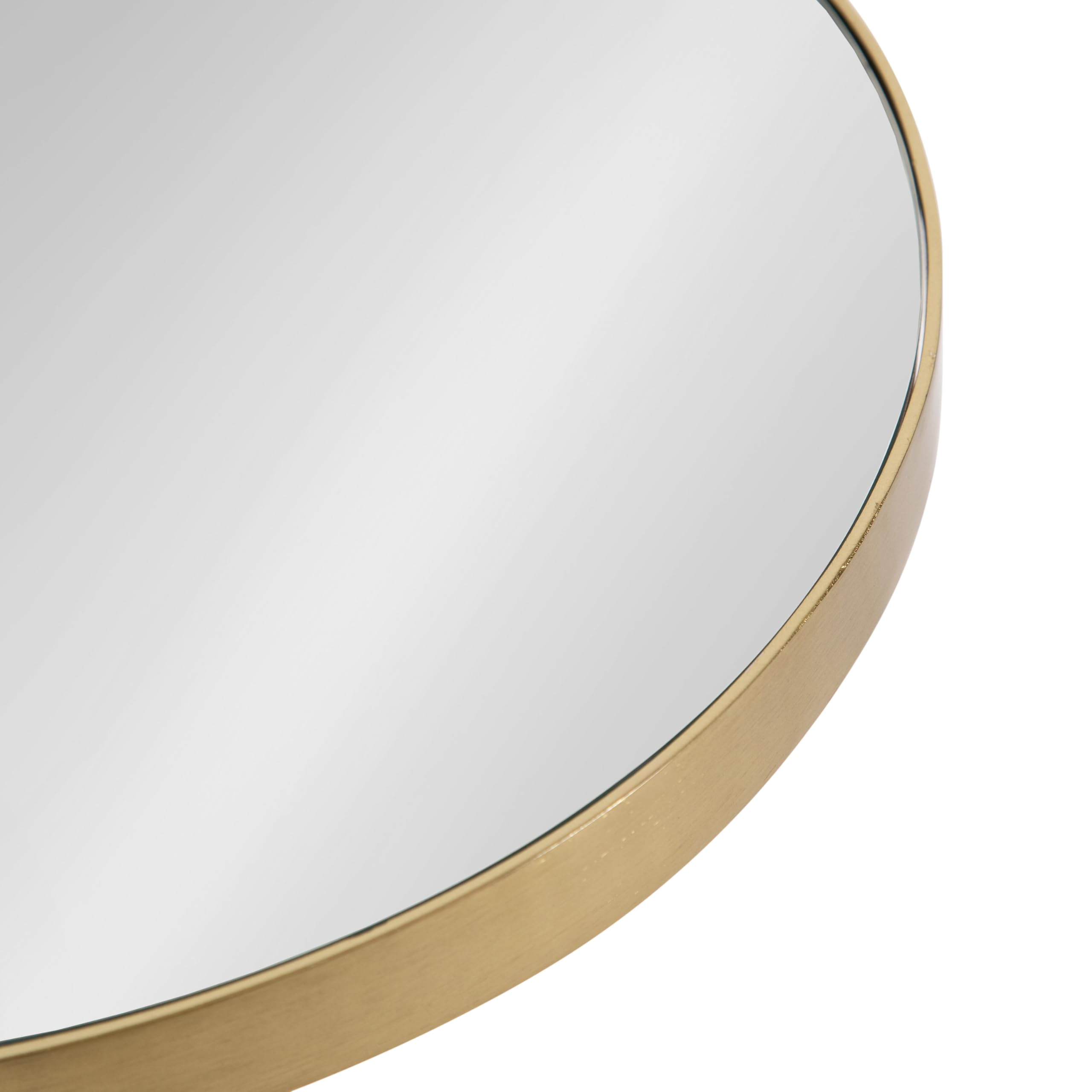 Kate and Laurel Tira Elegant Round Mirrored Side Table, 14 x 14 x 24, Gold, Modern Glam Circle End Table for Use as Bedroom Nightstand or Living Room Plant Stand Table