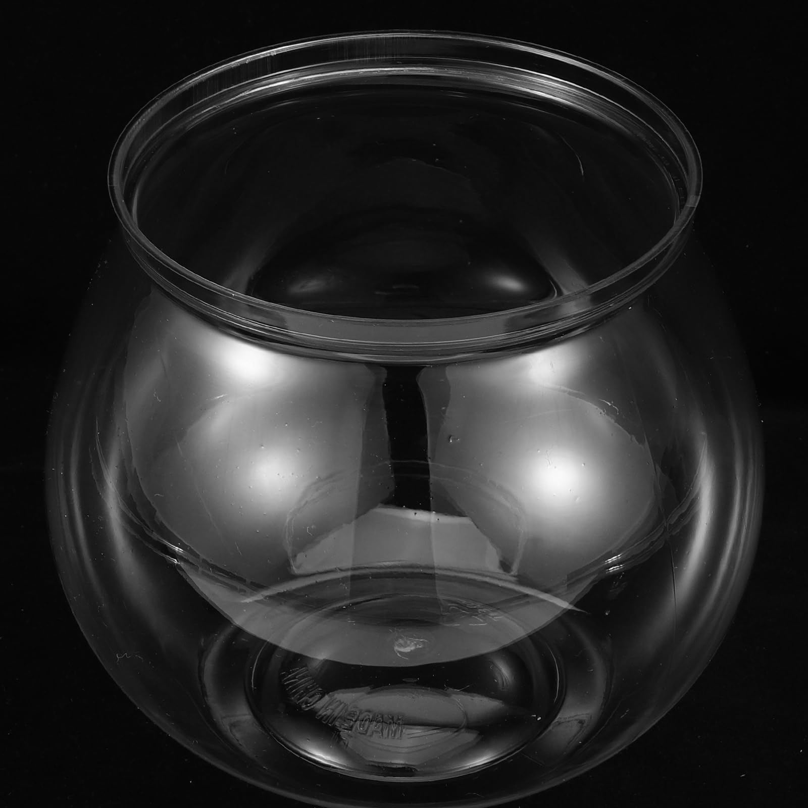 Ipetboom Goldfischglas 3 Stück Kunststoff Fischglas Transparentes Rundes Aquarium Fischschalen für Goldfische Und Schildkröten, Unzerbrechlich und Pflegeleicht, Perfekt für Wohnzimmer Büro