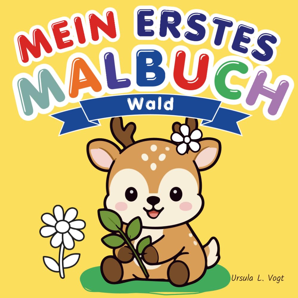 Mein erstes Malbuch: Wald: Malbuch ab 2 Jahren für Mädchen & Jungen. Mit extra dicken Linien, süßen Bauernhof-Tieren und großen Ausmalflächen zur Förderung der Feinmotorik
