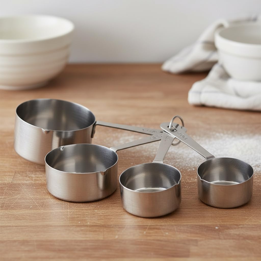 Amazon.com: Amco Stainless Steel Measuring Cups (Set of 4
