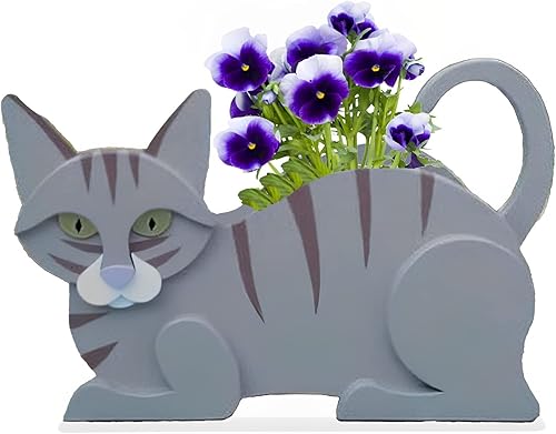 Vista 23 de Macetero de flores para perros, regalos para mujeres, bonitas macetas de PVC para perros, macetas de flores para interiores y exteriores, maceta