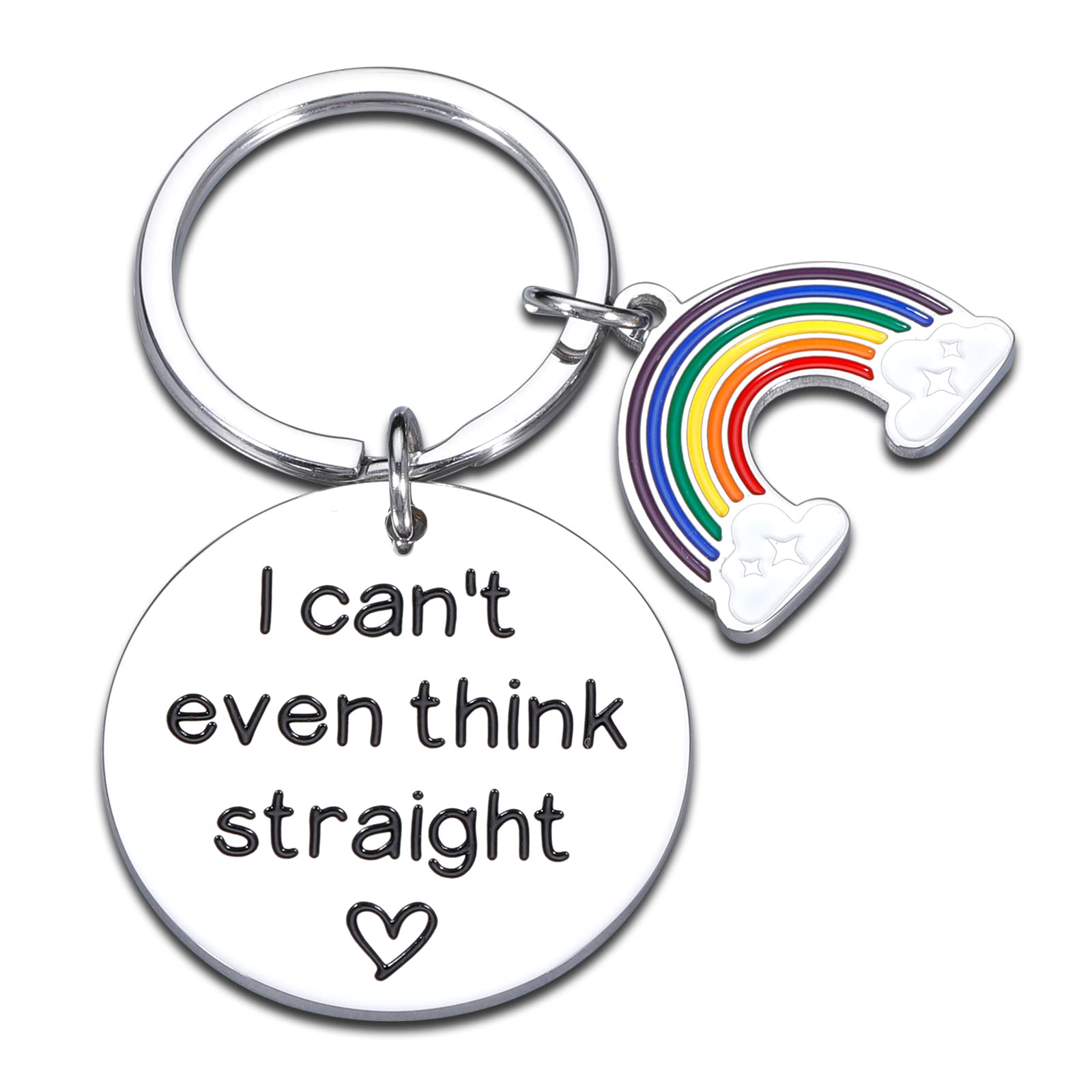 FANICE EOSFunny Lesbian Gay Gifts LGBTQ Pride Stuff Gay Pride Rainbow Keychain Valentines 1 Year Anniversary Birthday Gifts for Gay Lesbian Girlfriend Boyfriend Wife Husband Christmas Stocking Stuffer Present