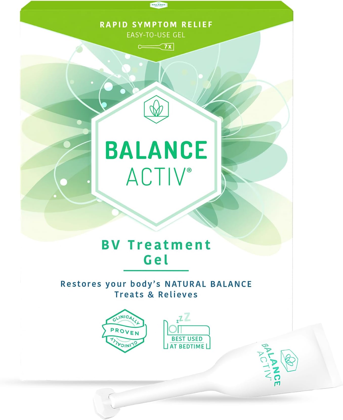 BV Gel, Bacterial Vaginosis Treatment for Women, Rapidly Relieve Symptoms of Unpleasant Odour, Discomfort & Discharge, 7 Day Supply (Pack of 1)