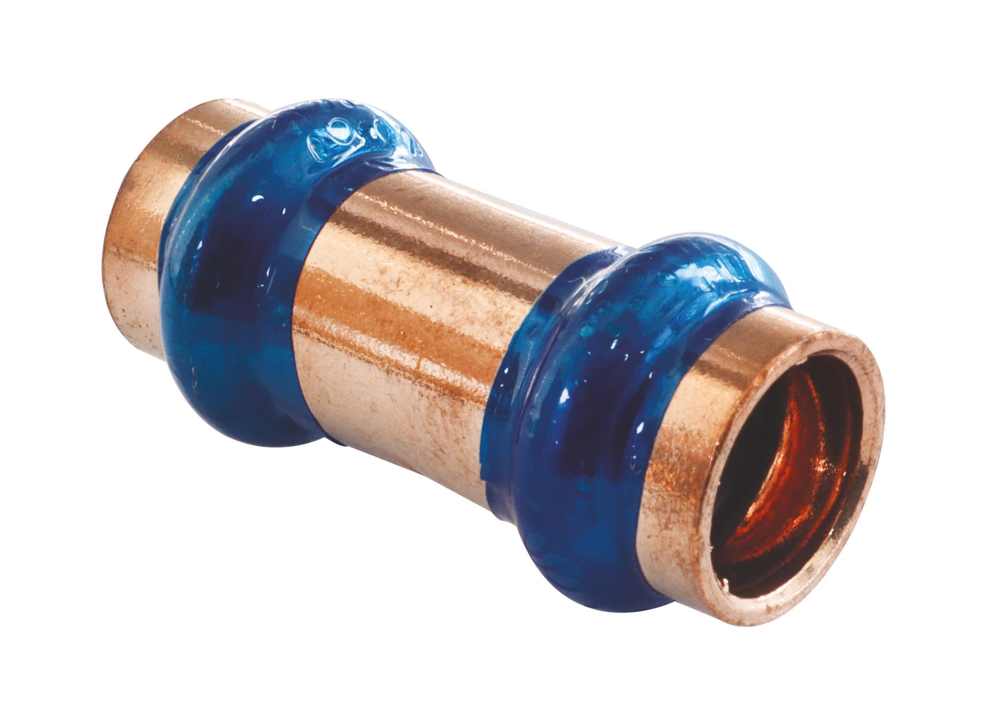 SOMATHERM FOR YOU, Manchon égal cuivre à sertir FF Ø16 - Raccord à sertir certifié ATEC et QB - Joint d'étanchéité EPDM - Pression max 16 bars - Température max 95°C - Profil V