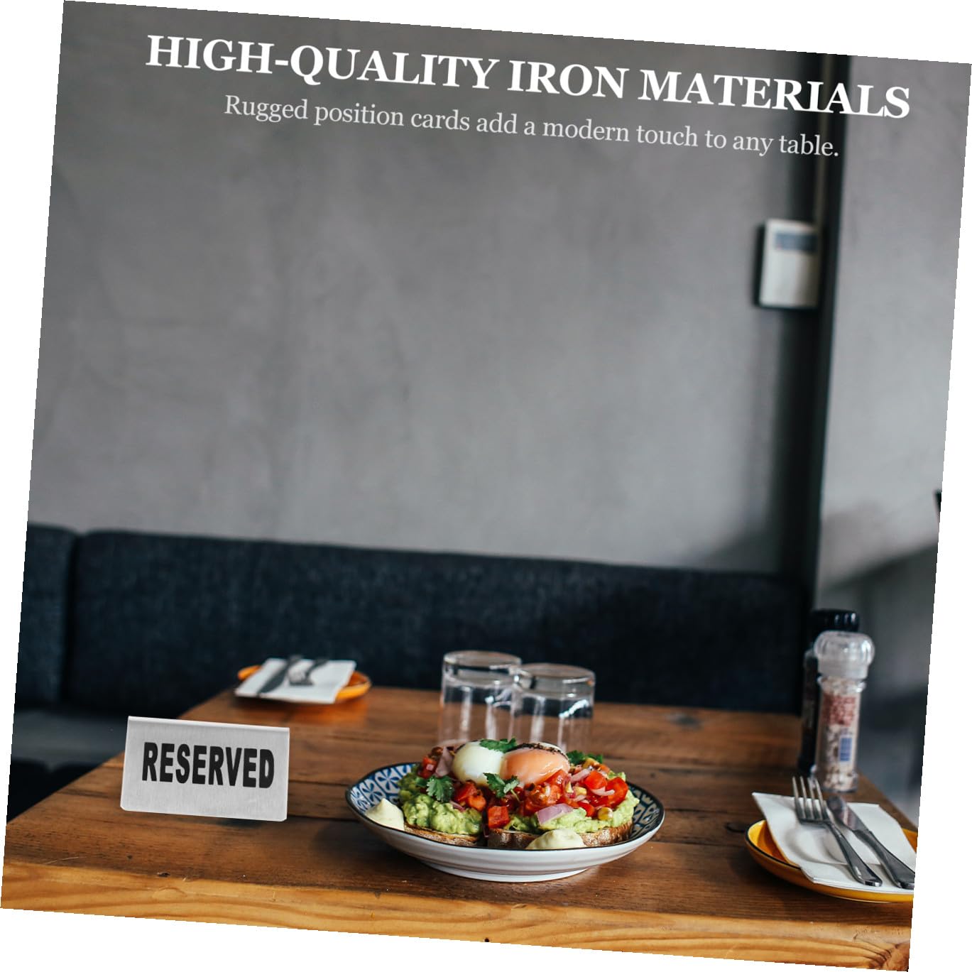 4 Piezas Letreros de Mesa Reservados Inoxidable Doble Cara para Restaurantes y Bodas Tarjetas Reutilizables y Resistentes para Asignación de Asientos