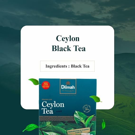 Dilmah Premium Ceylon Tea 100 Tea Bags (200g), Pure Sri Lankan Black Tea (7.05 oz)