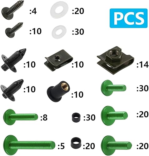 Miniatura 3 de Tornillos completos de carenado compatibles con Versys 650 compatible con Ninja 650R 1000 Z750 Z1000 ZZR600 ZX6R ZX7R ZX9R ZX10R ZX12R ZX14R (color